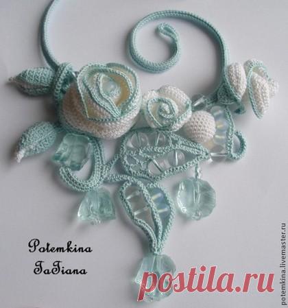 Колье связанное крючком - запись пользователя Марина в сообществе Вязание крючком в категории Вязаные крючком аксессуары