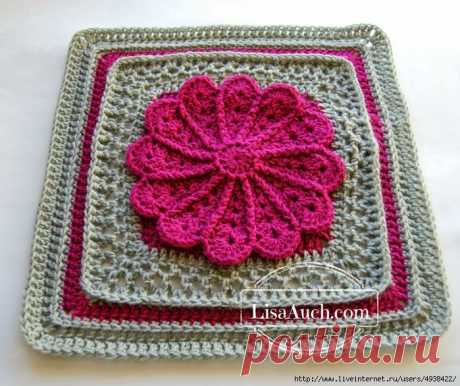 12-дюймовый квадратный мотив. МК в фото.
