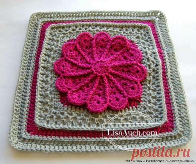 12-дюймовый квадратный мотив. МК в фото.