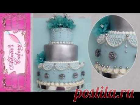 "Silver Sky" Display Wedding Cake