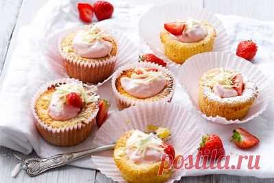 Капкейки с белым шоколадом и кремом - пошаговый рецепт приготовления с фото