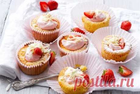 Капкейки с белым шоколадом и кремом - пошаговый рецепт приготовления с фото