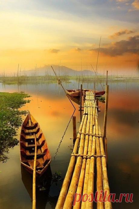 Bamboo dock, Indonesia | Misc stuff I love!