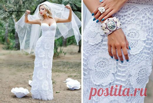 Свадебное платье крючком. Мастер-класс
