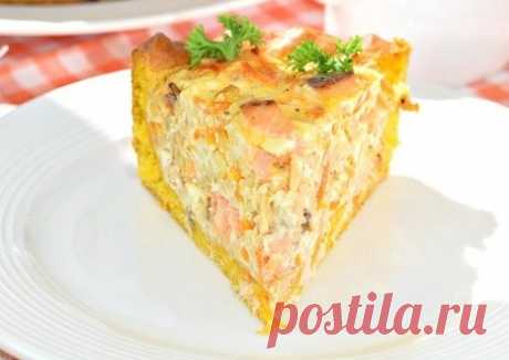 РЫБНЫЙ ПИРОГ «РЫЖИК»! Яркий и красивый, вкусный и сытный, довольно простой в приготовлении открытый рыбный пирог.