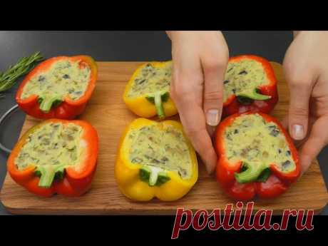 3 вкуснейших рецепта паприки! Просто положите баклажаны, сыр или картошку в перец!