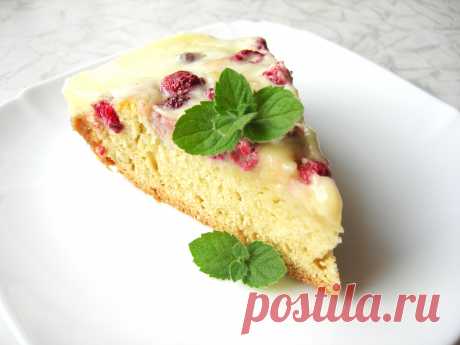 Малиновый пирог с нежным сметанным кремом. Вкус лета!