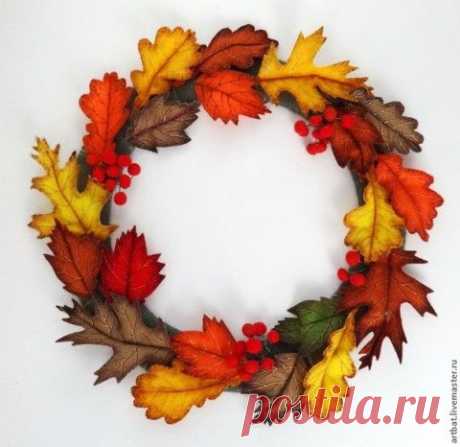 Осенний венок без валяния