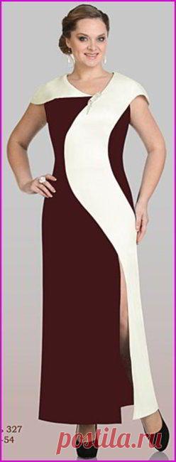 Выкройка вечернего платья для полненьких красавиц