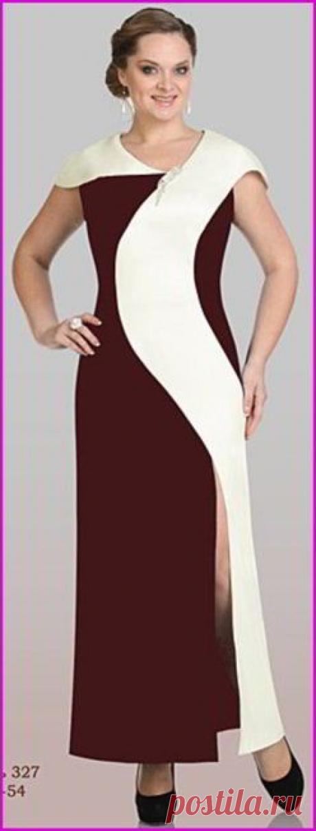 Выкройка вечернего платья для полненьких красавиц