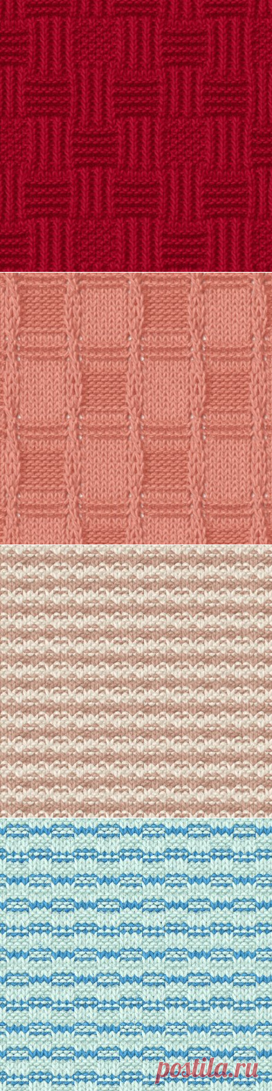 Простые узоры спицами