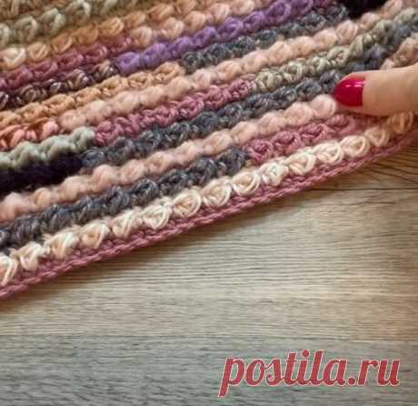 Как связать крючком коврик из остатков пряжи