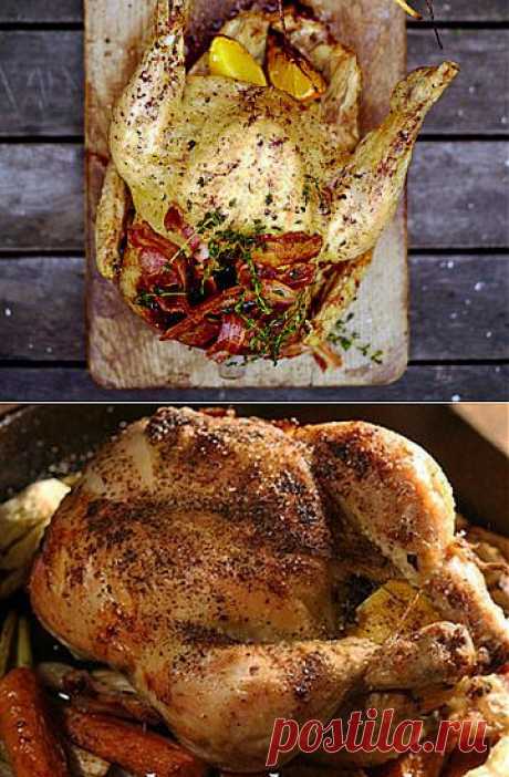 Рецепты к 8 Марта! Целая курица в духовке - рецепт для ДВОИХ! | Рецепты Джейми Оливера