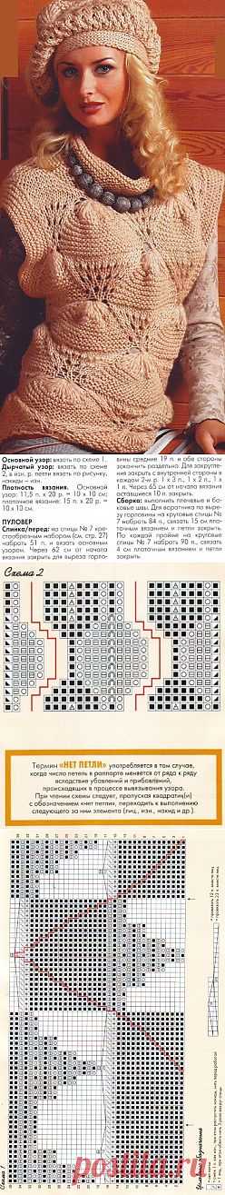 Жилет и берет спицами