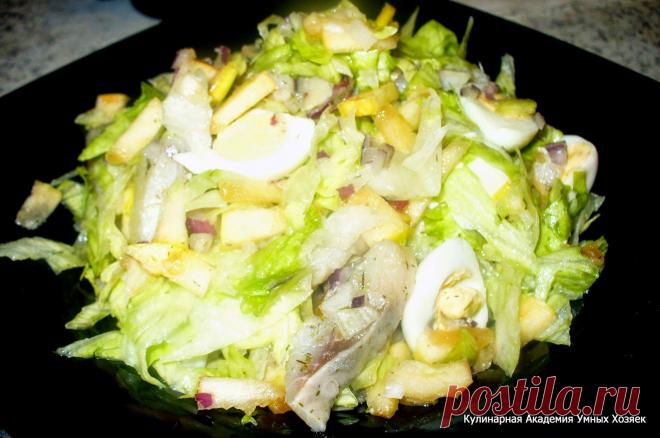 Кулинарная Академия Умных Хозяек: Салат с селедочкой и перепелиными яйцами «Нимфа»