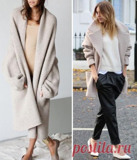 Пальто-кокон: 25 стильных образов | Trendy-u.ru