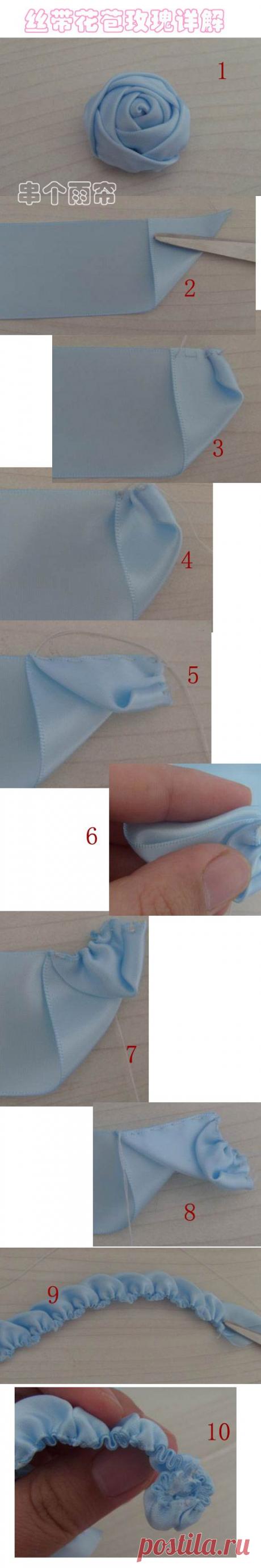 Розочка из лент.