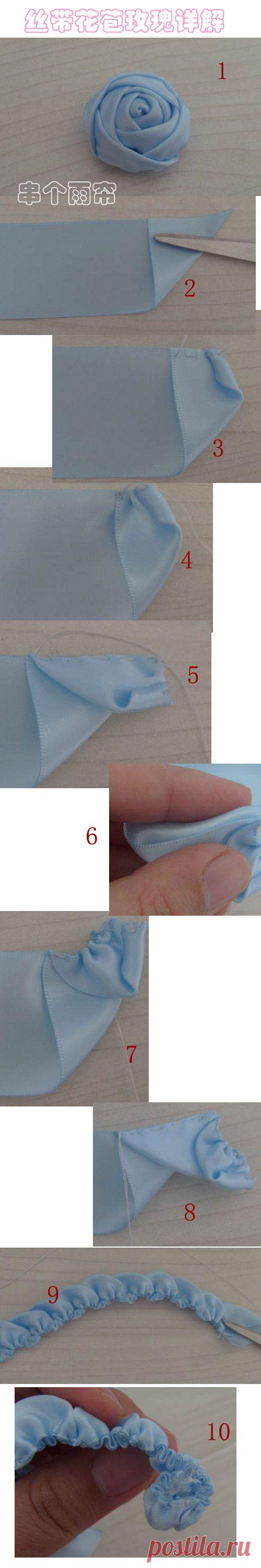 Розочка из лент.