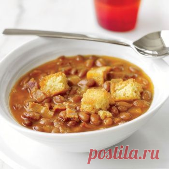 Как приготовить суп из сушеных грибов с фасолью и гренками - Грибной суп . 1001 ЕДА вкусные рецепты с фото!