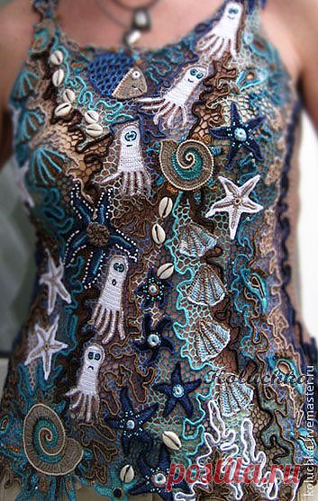 Топ "Шторм" - ирландское кружево,авторская работа,вязаный топ,Вязание крючком