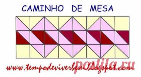 Caminho de mesa de patchwork