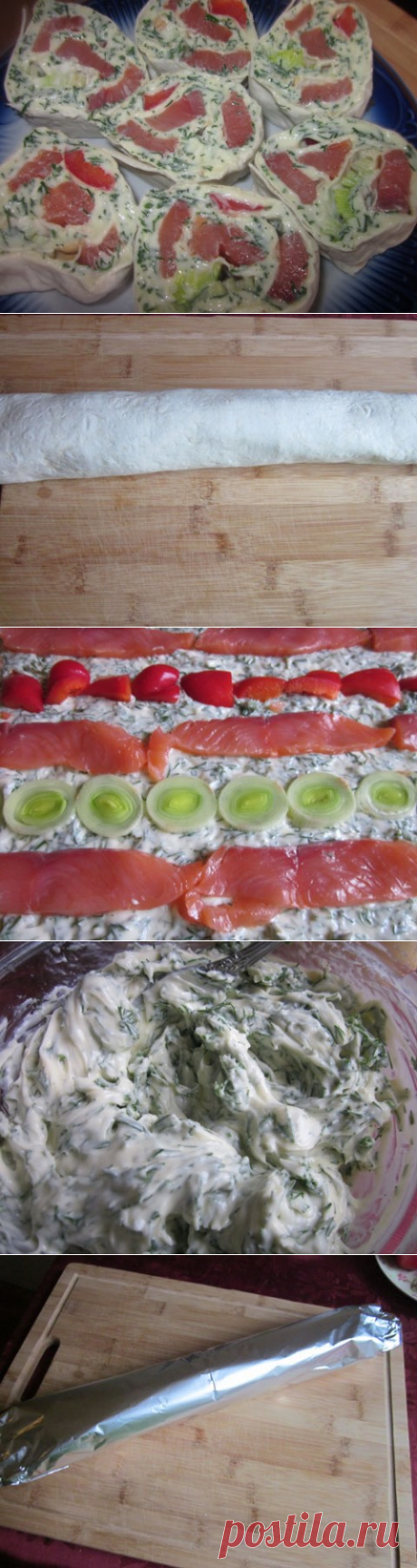 Рулетики с красной рыбой