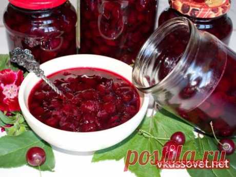Вишневое варенье с желатином (без косточек)