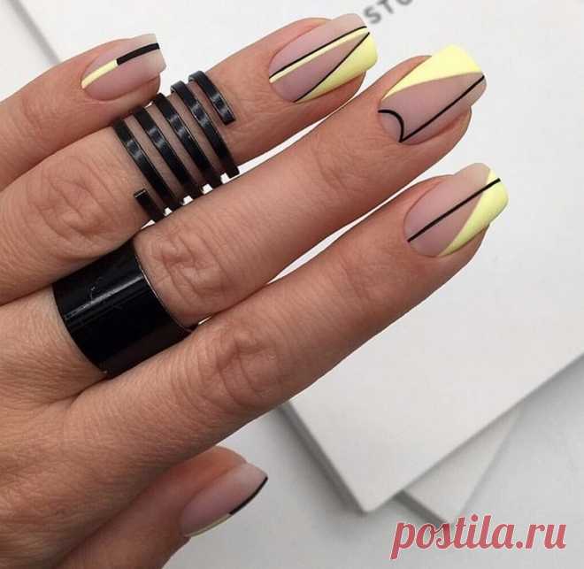Новый геометрический маникюр 2019-2020 – модные тренды и фото-идеи маникюра геометрия