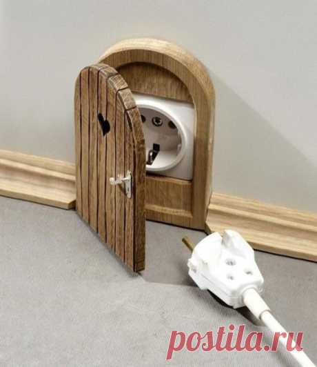 15 оригинальных способов замаскировать электропровода и розетки