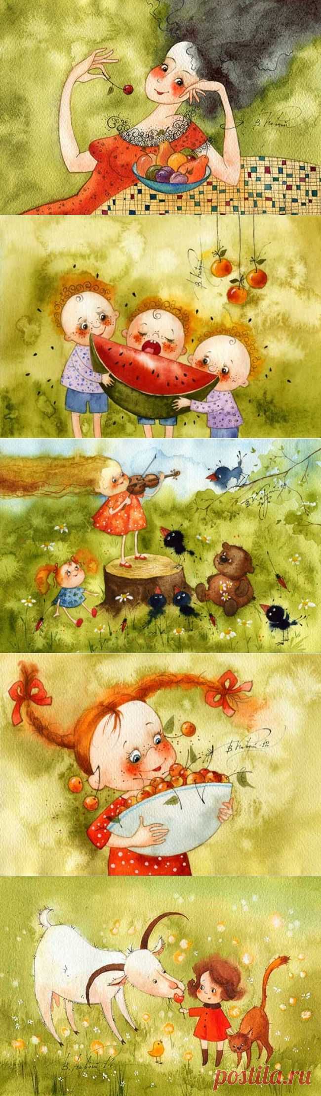 Глоток летнего воздуха в иллюстрациях Виктории Кирдий