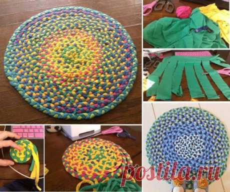 Beautiful Rug From Old T-Shirts