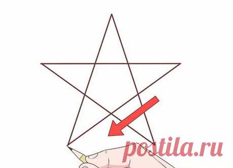 Нарисуйте пятиконечную звезду. Из какой точки вы провели первую линию? Результаты японского теста