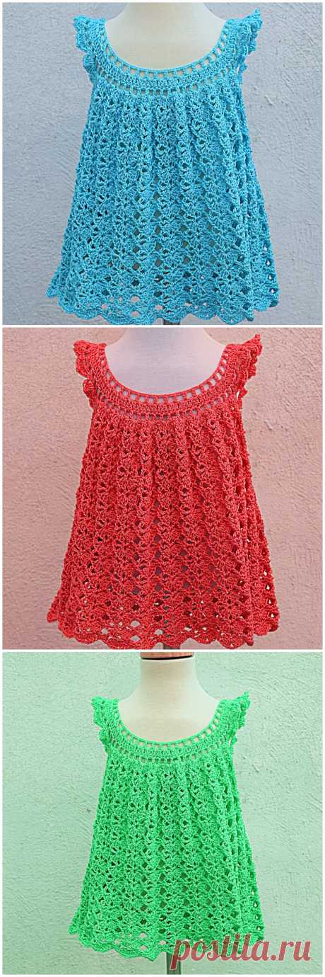 Crochet Fast And Easy Baby Girl Dress For Summer - Crochet Ideas