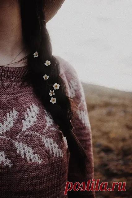 Пост на стене #вязание #спицы #джемпер #круглая_кокетка #жаккард