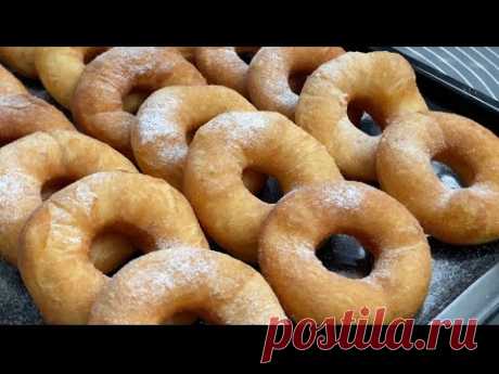 Пышные Пончики самые Вкусные как в Детстве//Тесто Мягкое и Нежное//Тесто просто тает во рту🤗🍩