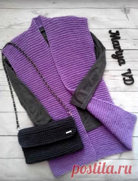 Простой жилет спицами. Мастер-класс