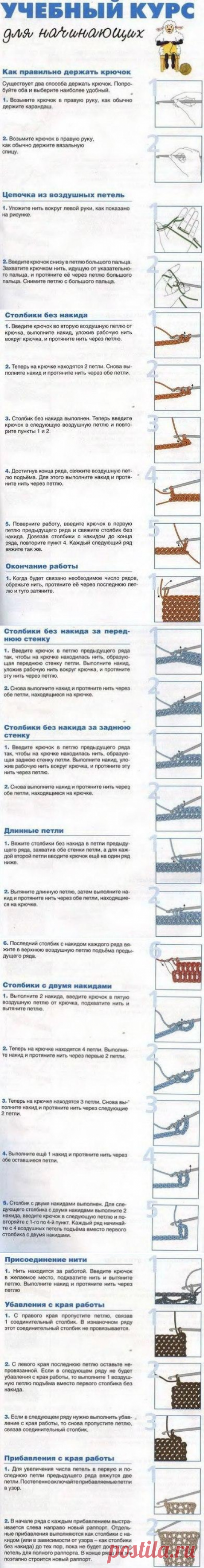 Вязание крючком с нуля для делающих первые петли — Сделай сам, идеи для творчества - DIY Ideas