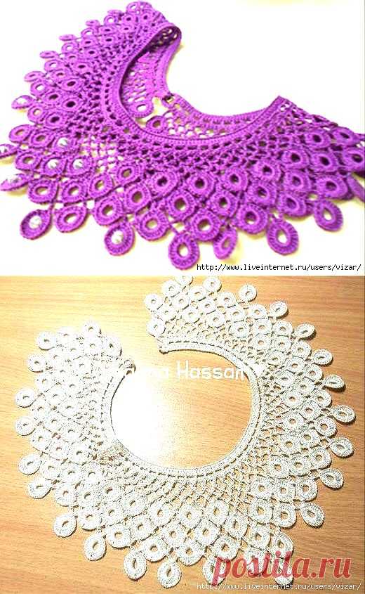 Воротник "Павлиний хвост". Схема. /