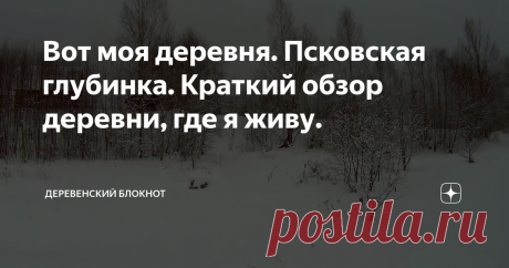 Вот моя деревня. Псковская глубинка. Краткий обзор деревни, где я живу.
