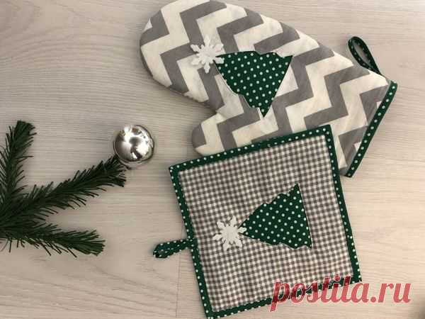Шьём варежку-прихватку и прихватку с новогодней аппликацией: Мастер-Классы в журнале Ярмарки Мастеров