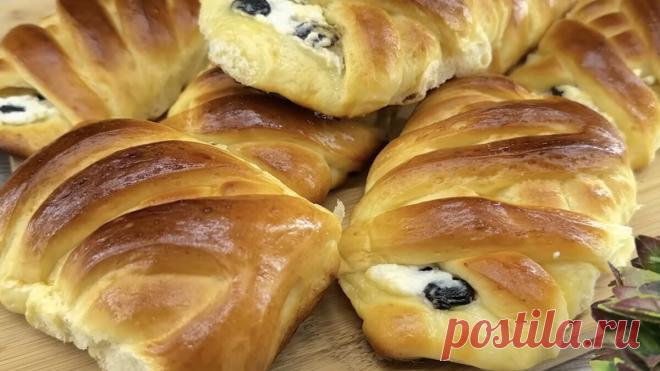 «Отведав, гости подумали, что они из пекарни, а я испекла сама»: булочки с творожной начинкой (мой любимый рецепт) | Академия Вкуса | Дзен