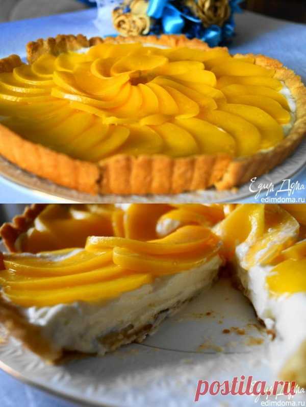 Тарт с маскарпоне и персиками