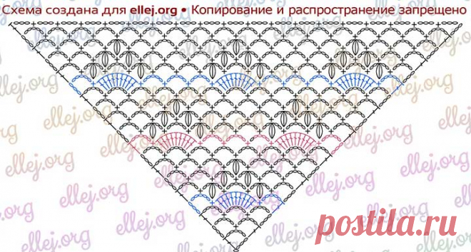 Французская сетка • Шаль 