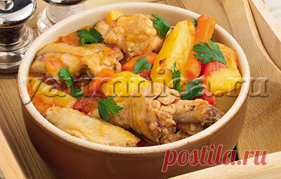 Овощное рагу с курицей