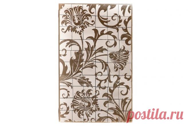 Декоративное зеркальное панно на бронзовом стекле. Эгломизе. Поталь | SkloArt