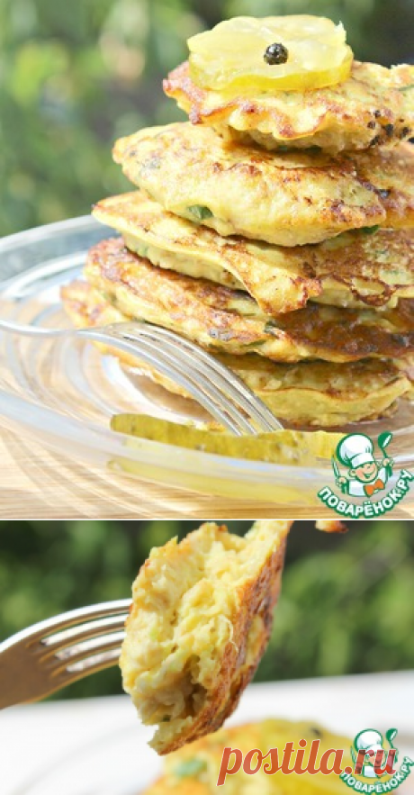 Кабачково-куриные оладьи - кулинарный рецепт