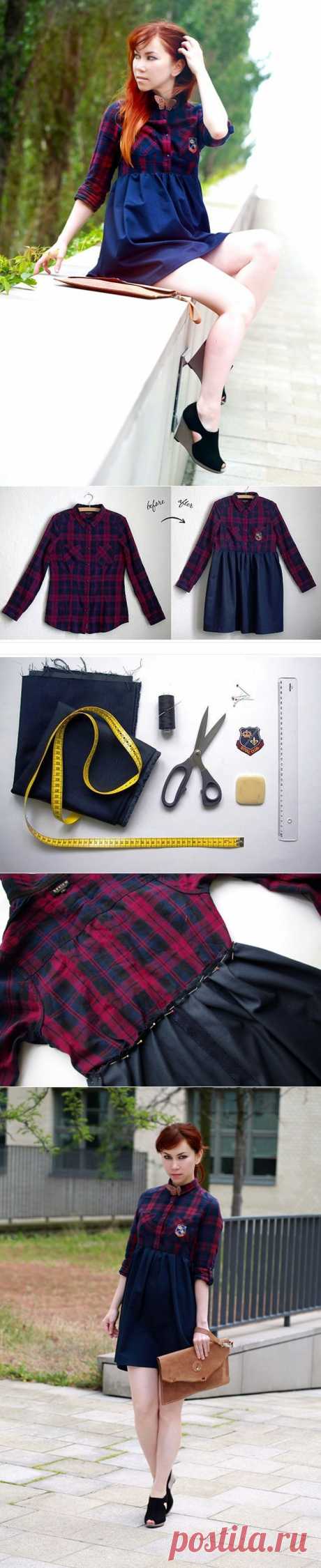 Платье из рубашки (DIY) / Рубашки / ВТОРАЯ УЛИЦА