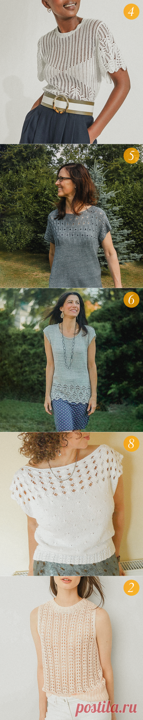 Летние вязаные топы: и в пир, и в мир... Простые, лаконичные модели на любой вкус | Вязунчик — вяжем вместе | Яндекс Дзен