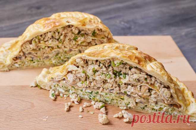 Рецепт пасхального курника с индейкой и блинами | Шоу «Просто кухня»