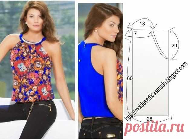 BLUSA FÁCIL DE FAZER-48 - Moldes Moda por Medida